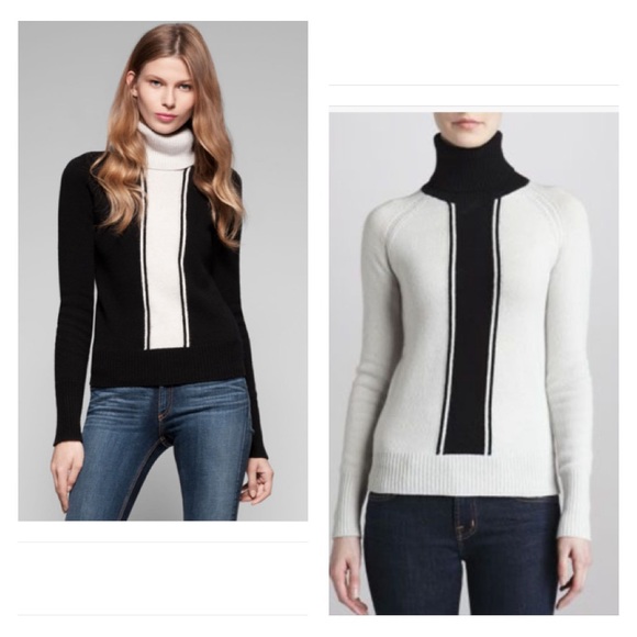 Theory Wool Colorblock Angine S Loryelle Turtleneck Sweater...